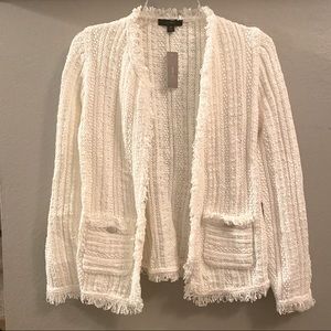Brand New J.Crew Sweater-jacket with fringe